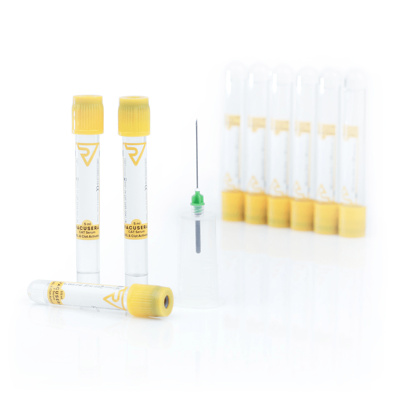 Пробірка Вакуумна VACUSERA®, 5мл, з гелем та активатором згортання, №100